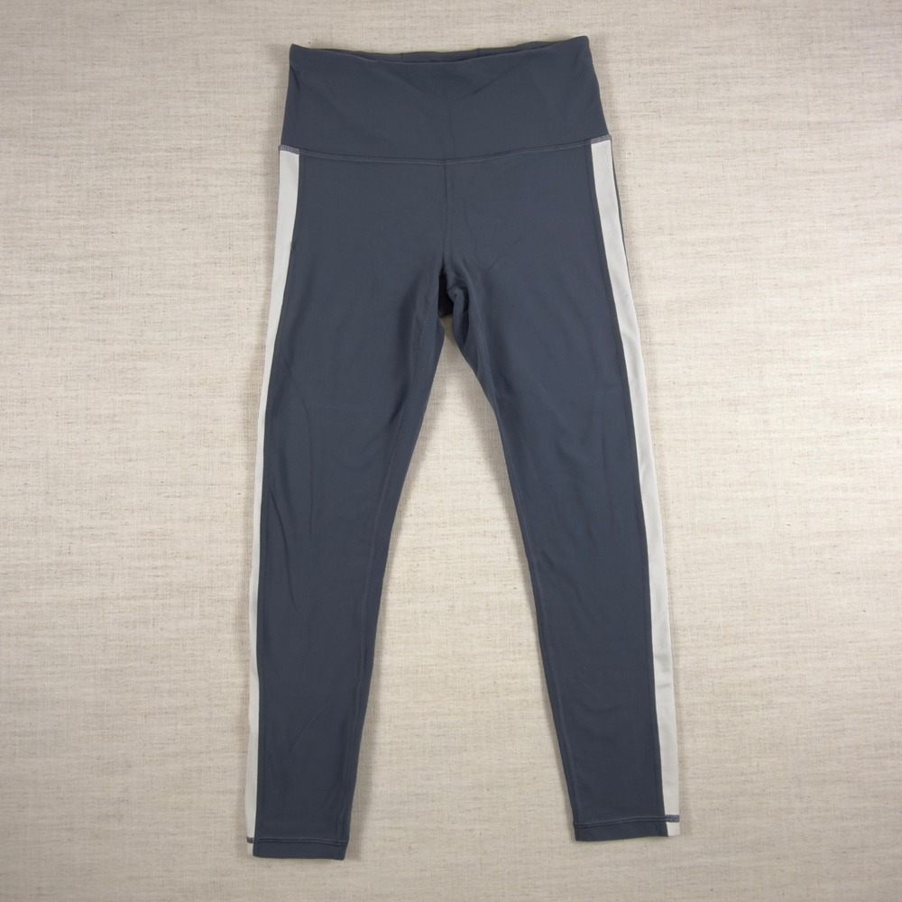 Athleta Elation Colorblock 7/8 Tight Leggings Blue Gray Small Petite High Rise